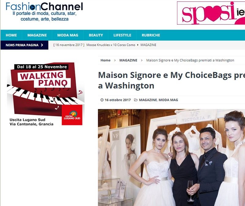 Maison Signore e My ChoiceBags premiati a Washington