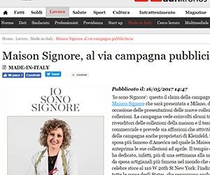 Maison Signore, al via campagna pubblicitaria