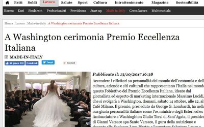 A Washington cerimonia premio eccellenza Italiana…