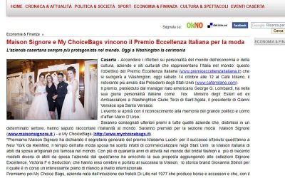 Maison Signore e My ChoiceBags vincono il Premio Eccellenza Italiana per la moda